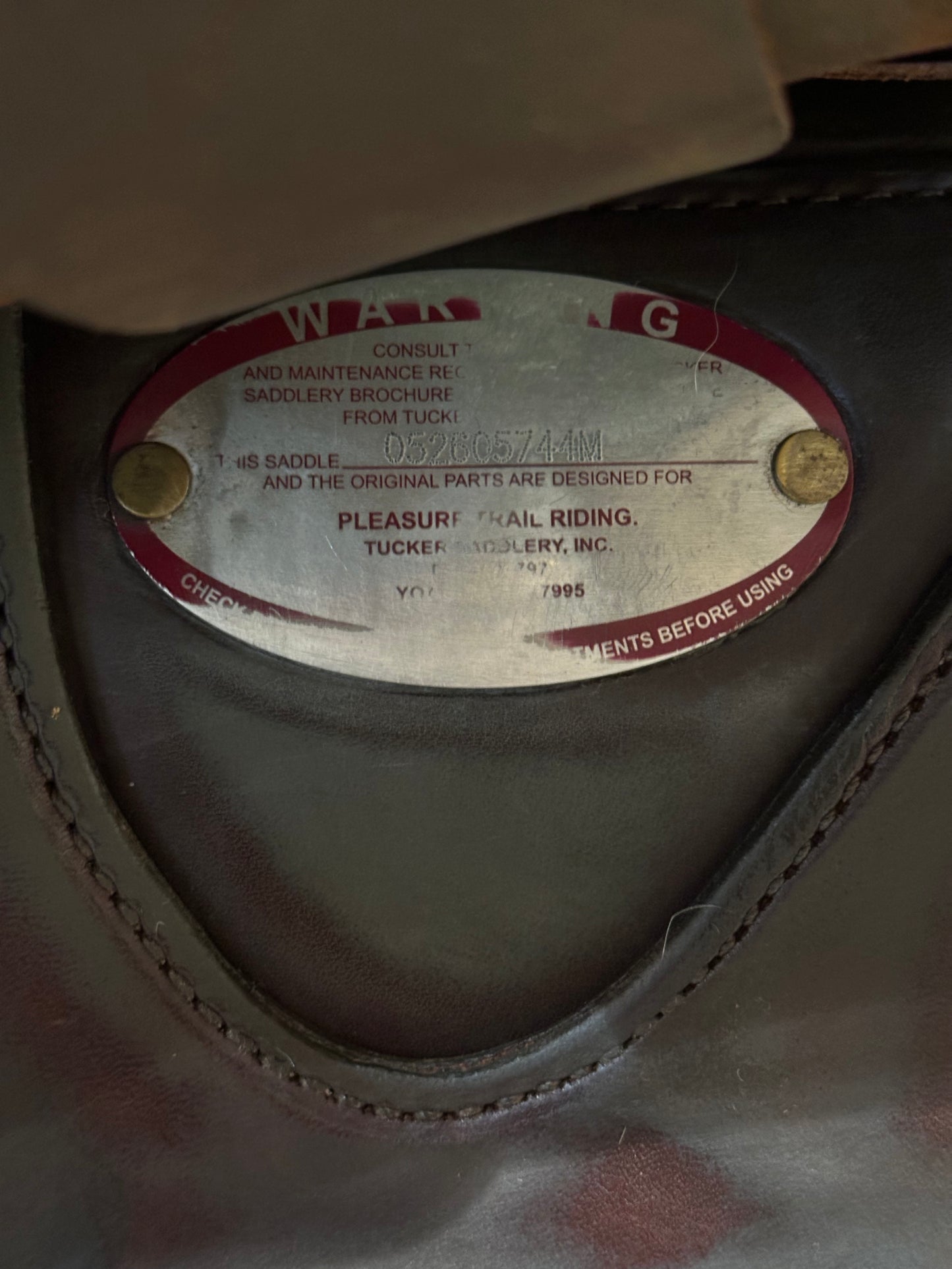 15.5” Tucker High Plains Western Trail Saddle Model 260