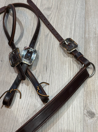 Feather & Arrow Breast Collar – Premium Amish Leather by Spur Creek Tack