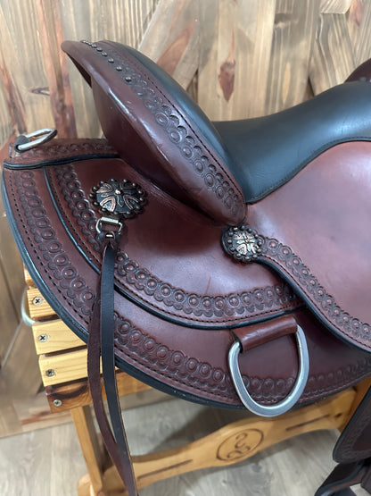 16” Circle Y Copper Mine Flex2 Western Trail Saddle - Wide