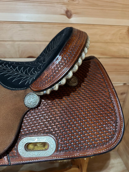 15” Billy Cook Maker Sulphur,OK Barrel Racing Saddle Model 1901