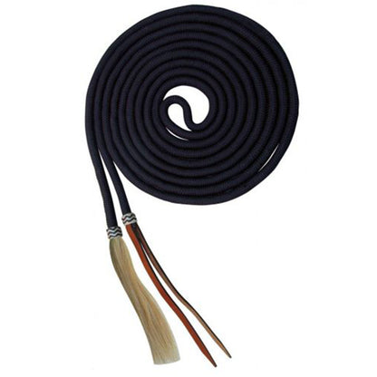 23' Nylon braided Mecate Reins with Horse Hair Tassel