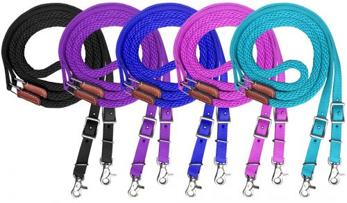 Premium 8' braided nylon contest reins