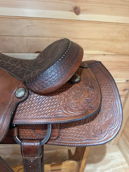 14” Billy Cook Basket Maker Team Roper Western Saddle 2038