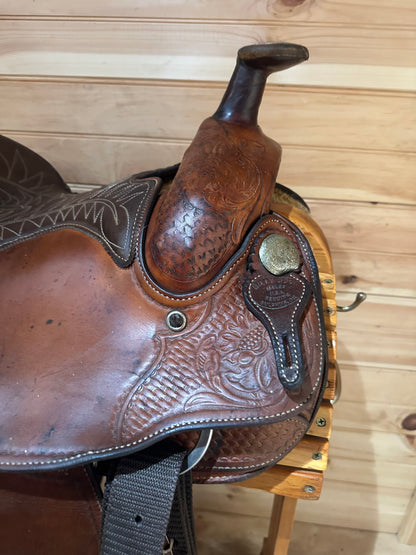 14” Billy Cook Basket Maker Team Roper Western Saddle 2038