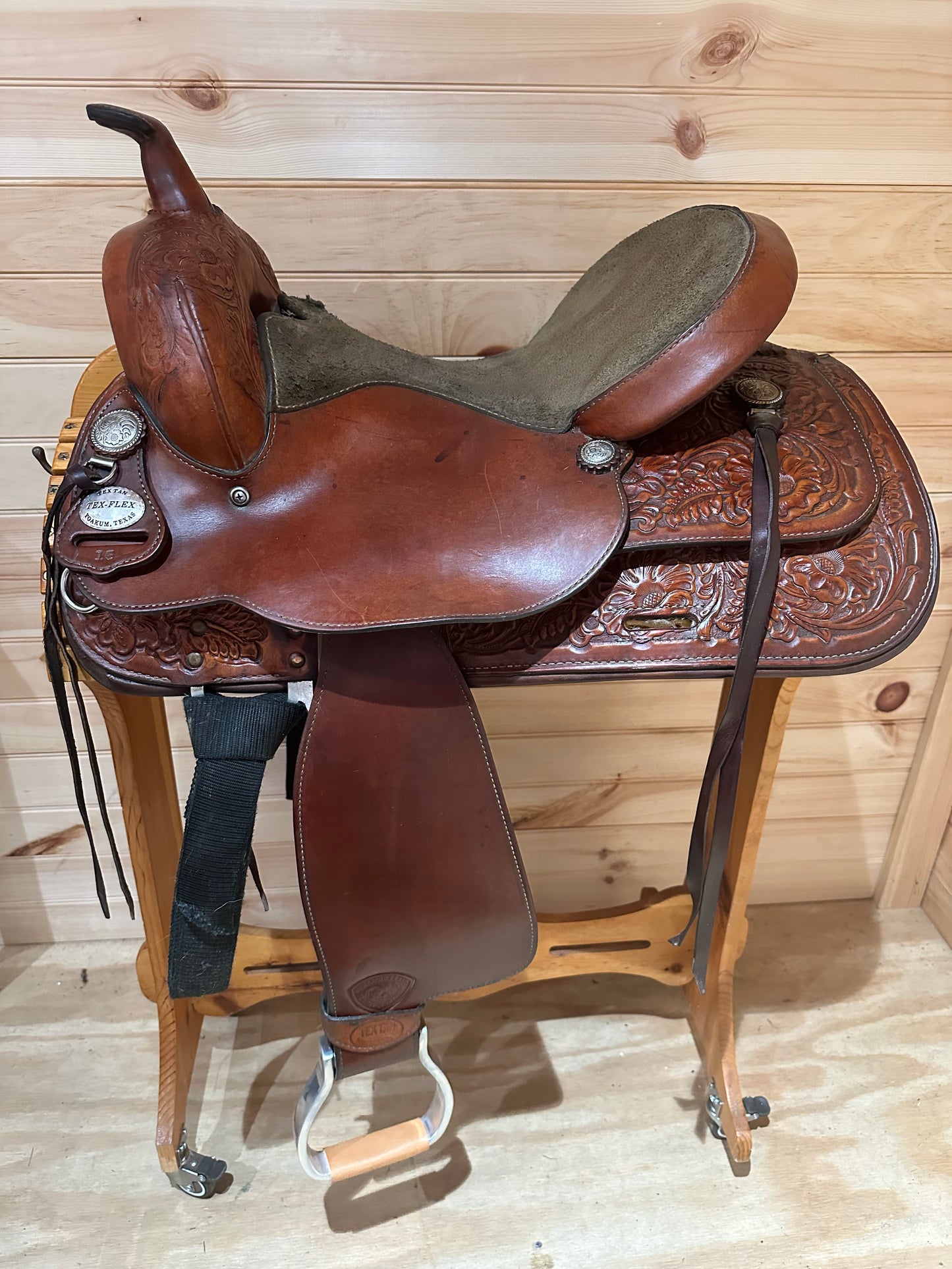 15” Tex Tan TexFlex Western Trail Saddle Model 08-TF400R5