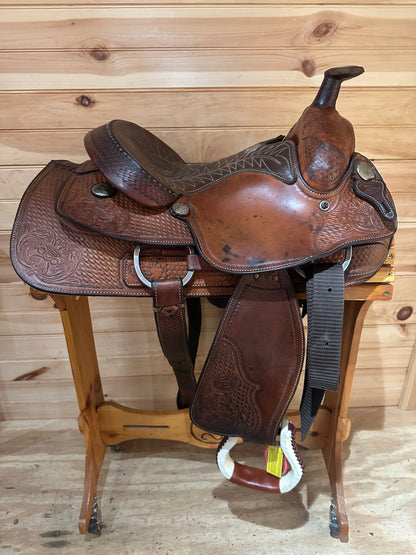 14” Billy Cook Basket Maker Team Roper Western Saddle 2038