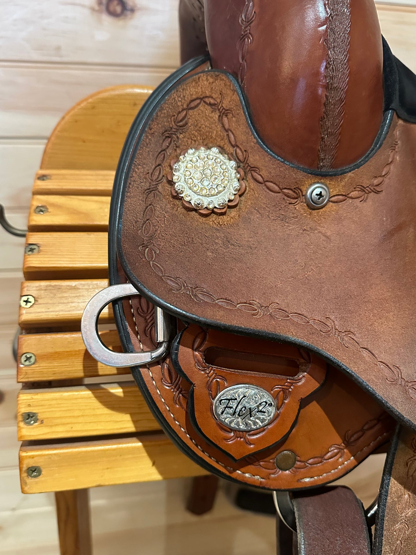 14” Circle Y Kenny Harlow Flex2 Barrel Racing Saddle Model 9212