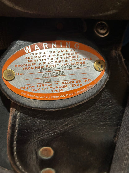 16” Circle Y High Horse Lockhart Western Trail Saddle Model 6910