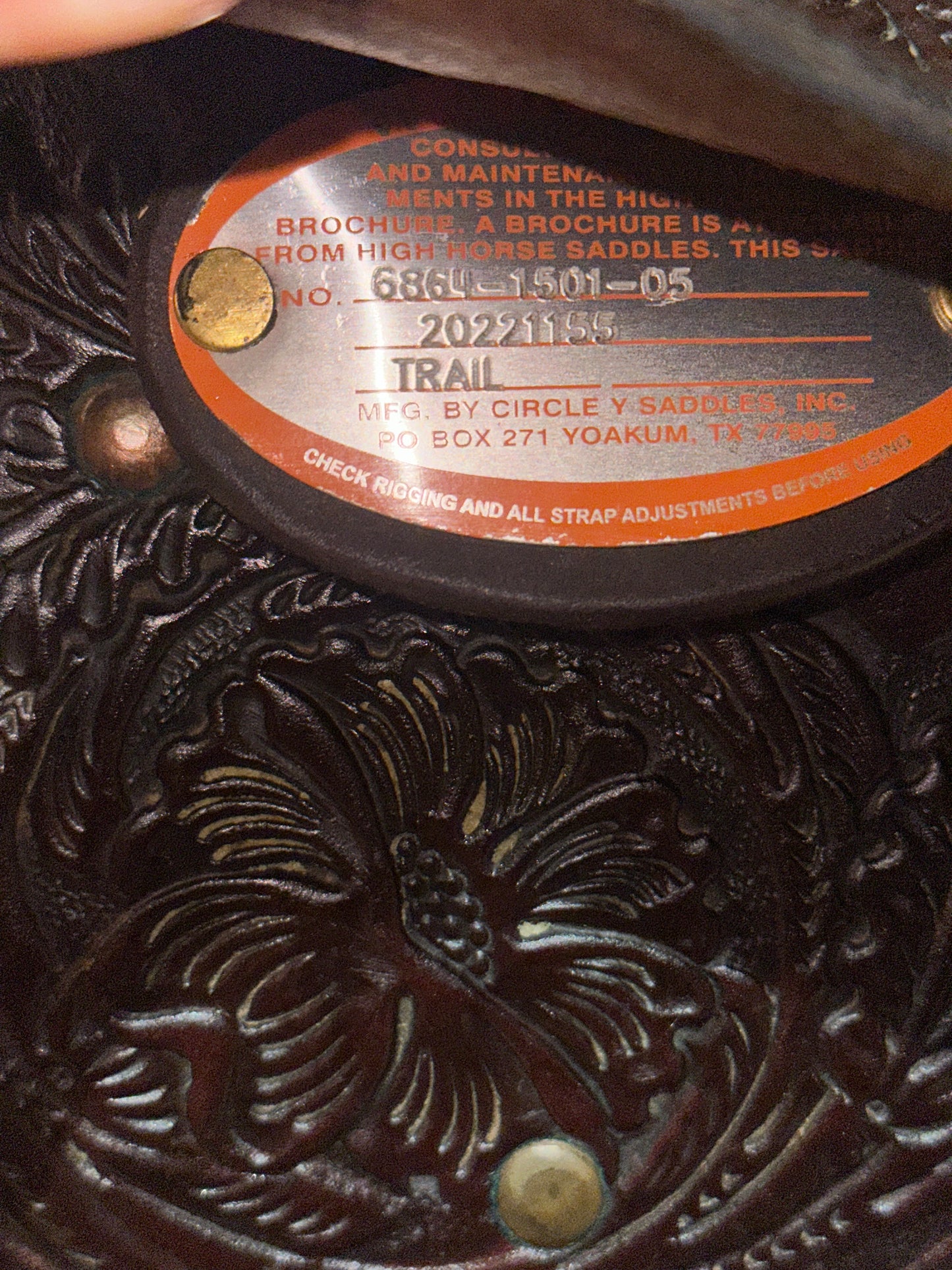 15” Circle Y High Horse Mesquite Trail Western Saddle Model 6864 (2022)