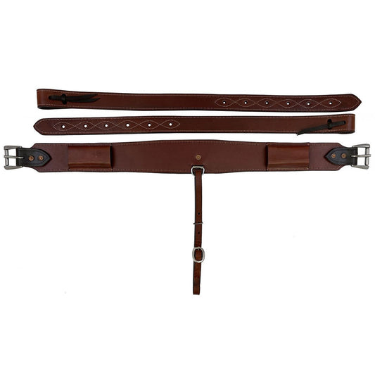 Showman 3" Heavy Duty Stitched Medium Oil Leather Backrigging Rear Cinch