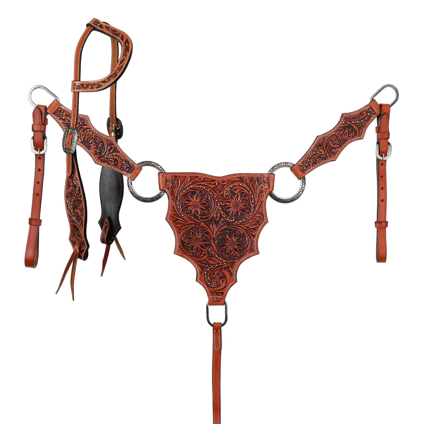 Sunflower Ridge One Ear Headstall and Gladiator Style Breastcollar Tack Set