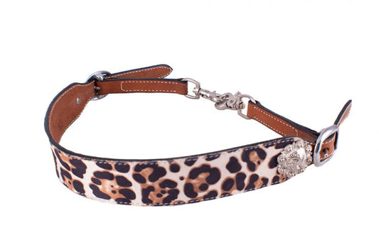 Silver Berry Concho Leopard Print Wither strap