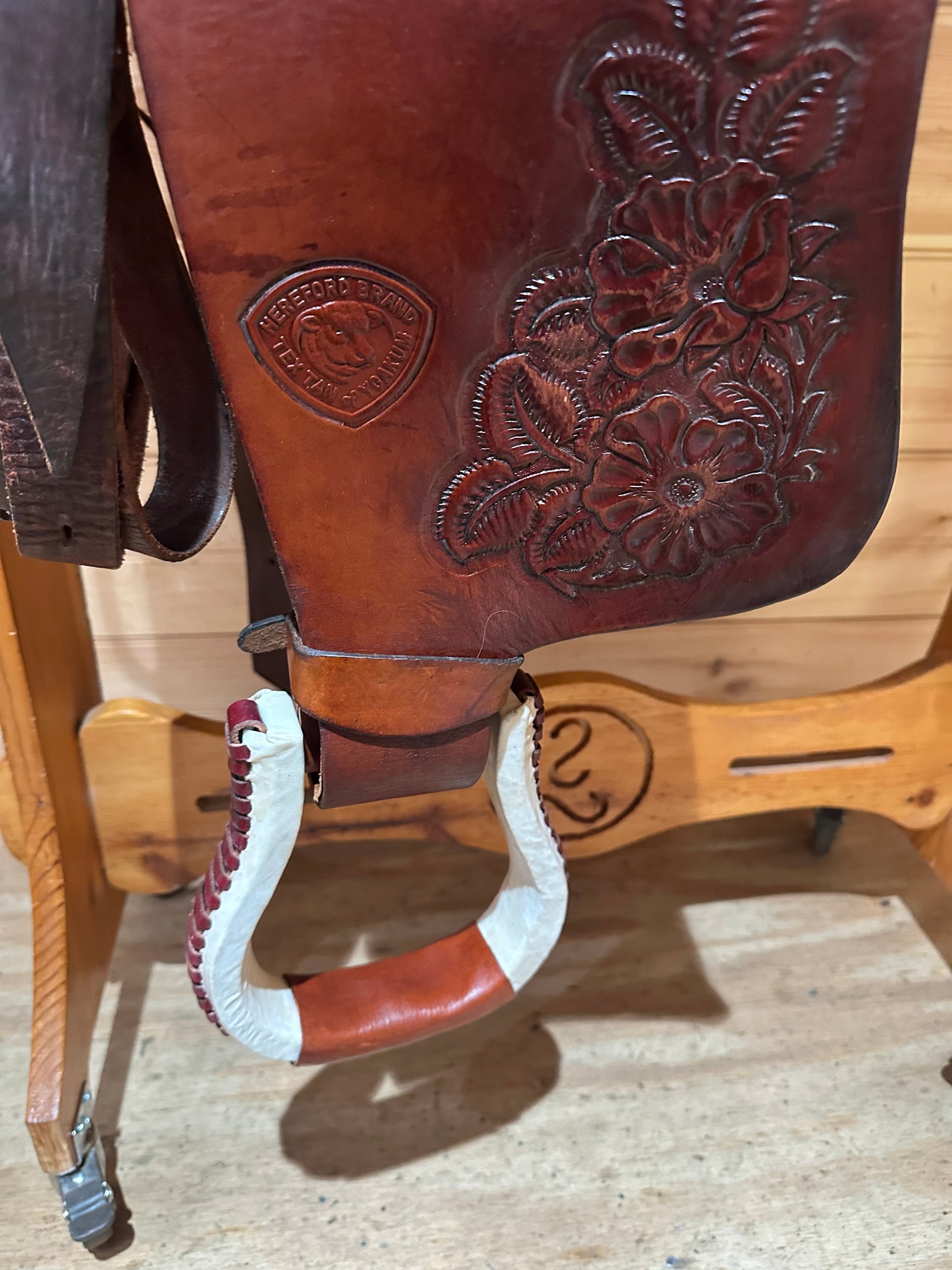 16” Tex Tan Hereford Prairie Rose Western Saddle 08-99686