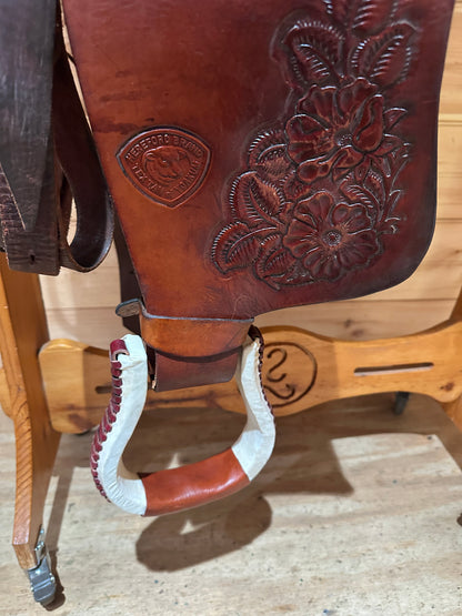 16” Tex Tan Hereford Prairie Rose Western Saddle 08-99686