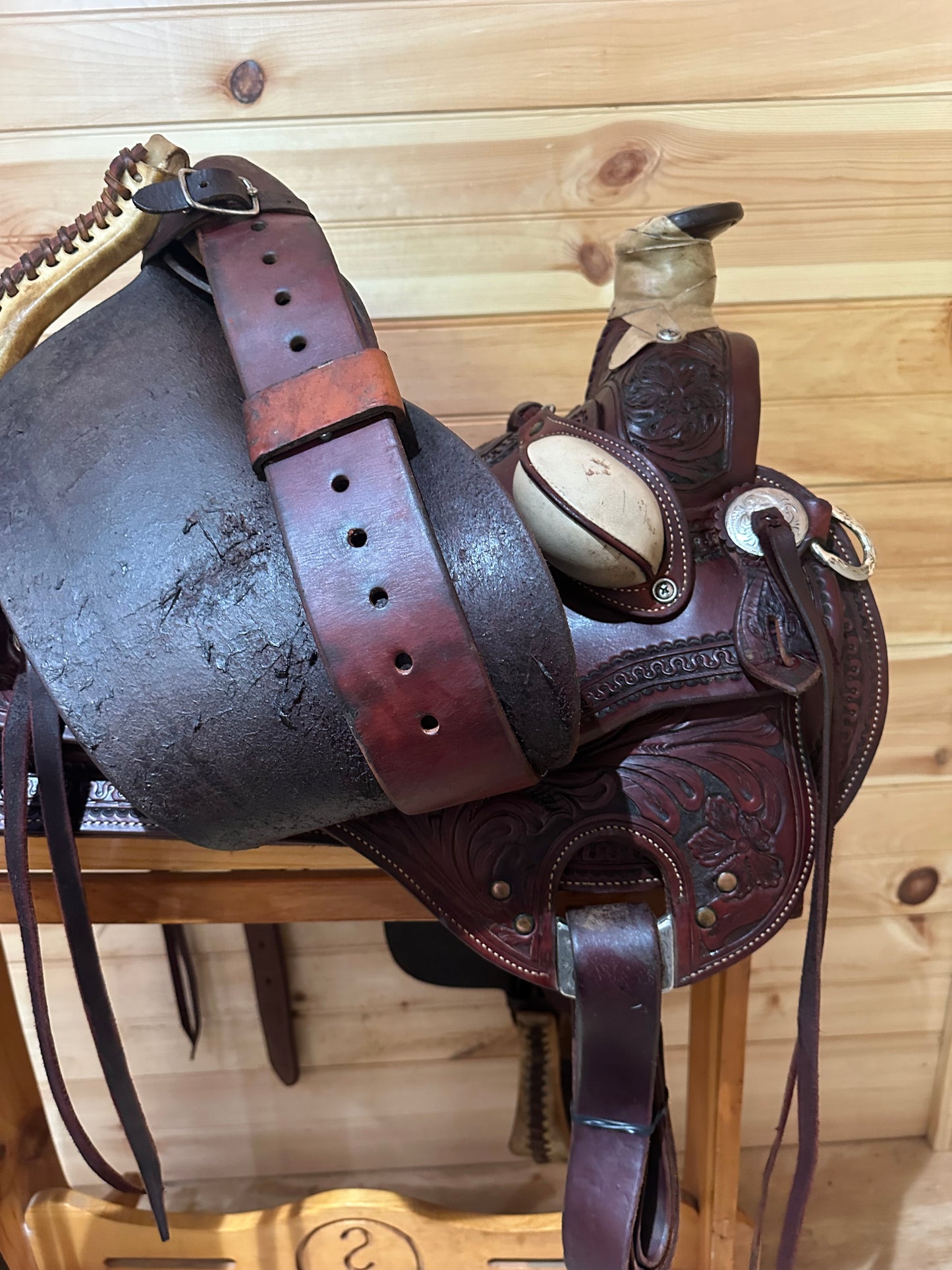 18” RW Bowman B-Light Silver Western Ranch Trail Saddle Model 9478