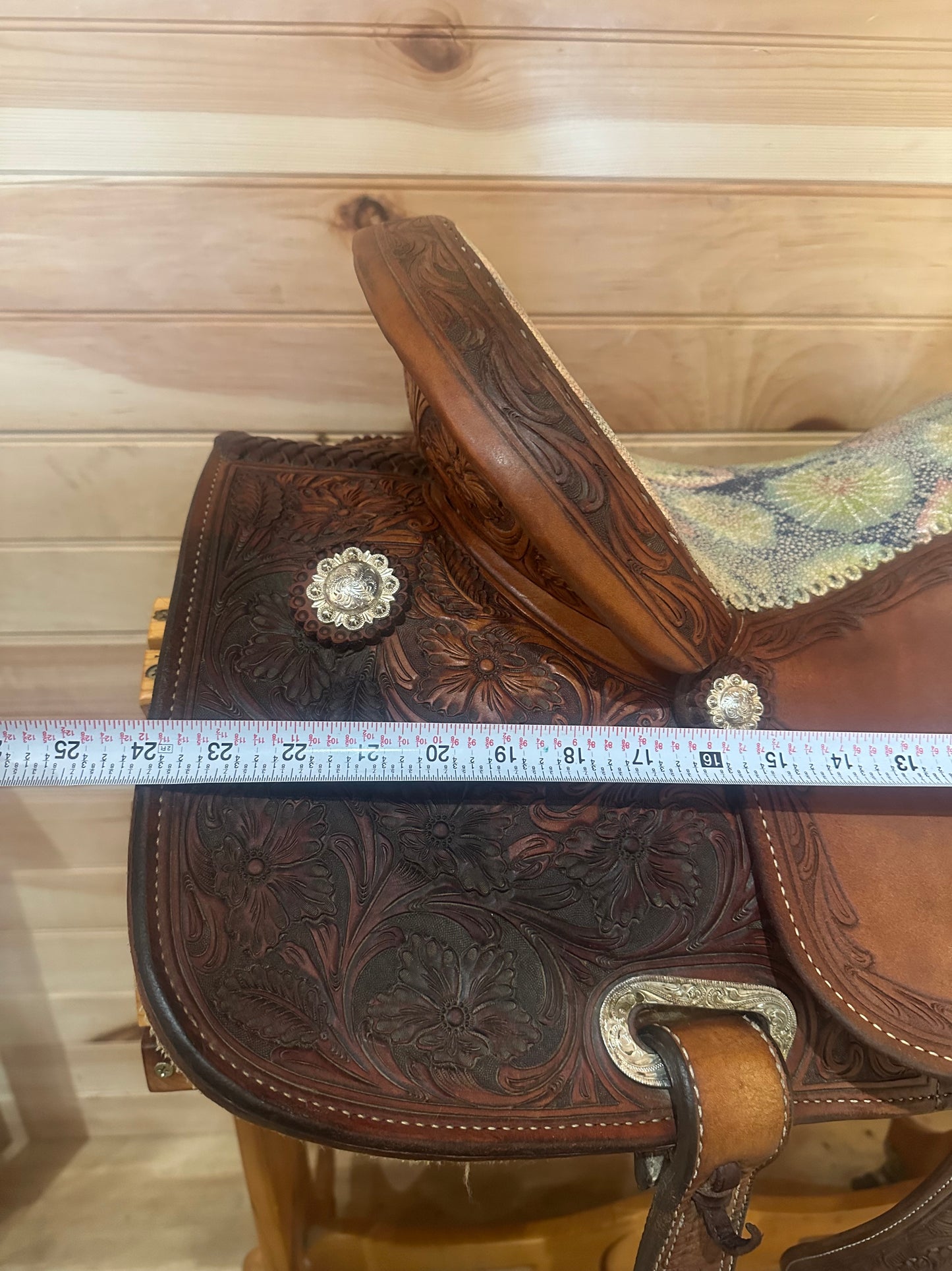 14” Circle Y Xtreme Performance Tie-Dye Barrel Racing Saddle Model 2150