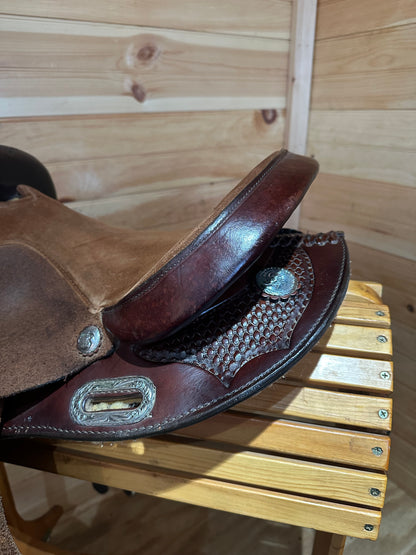 15” Circle Y Barrel Racing Saddle Model 3044