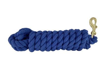 10' Braided Cotton Lead with Brass Snap - Assorted Colors