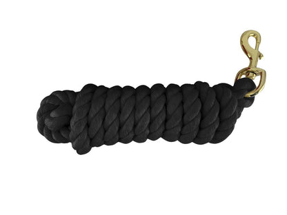 10' Braided Cotton Lead with Brass Snap - Assorted Colors