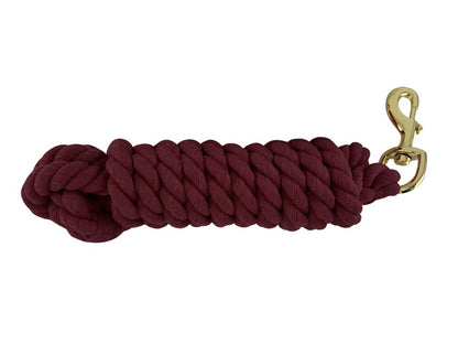 10' Braided Cotton Lead with Brass Snap - Assorted Colors