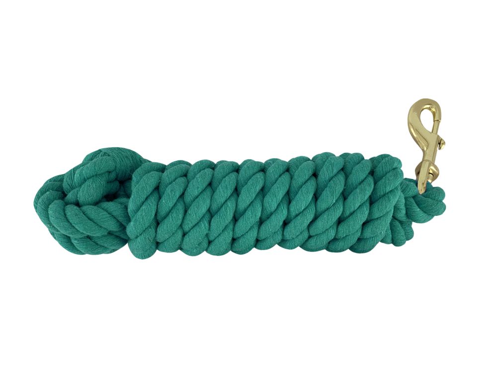 10' Braided Cotton Lead with Brass Snap - Assorted Colors