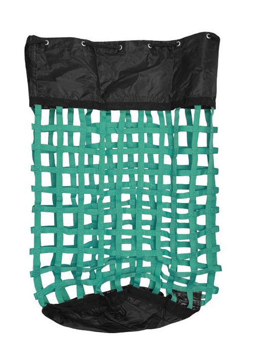 XL Solid Bottom Slow Feed Hay Bag with Draw String Top Closure