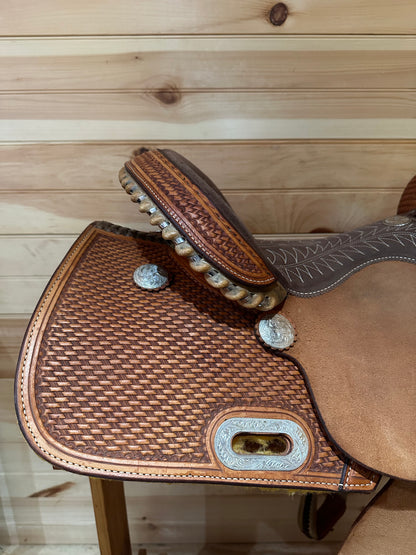 15” Billy Cook Maker Sulphur,OK Barrel Racing Saddle Model 1901