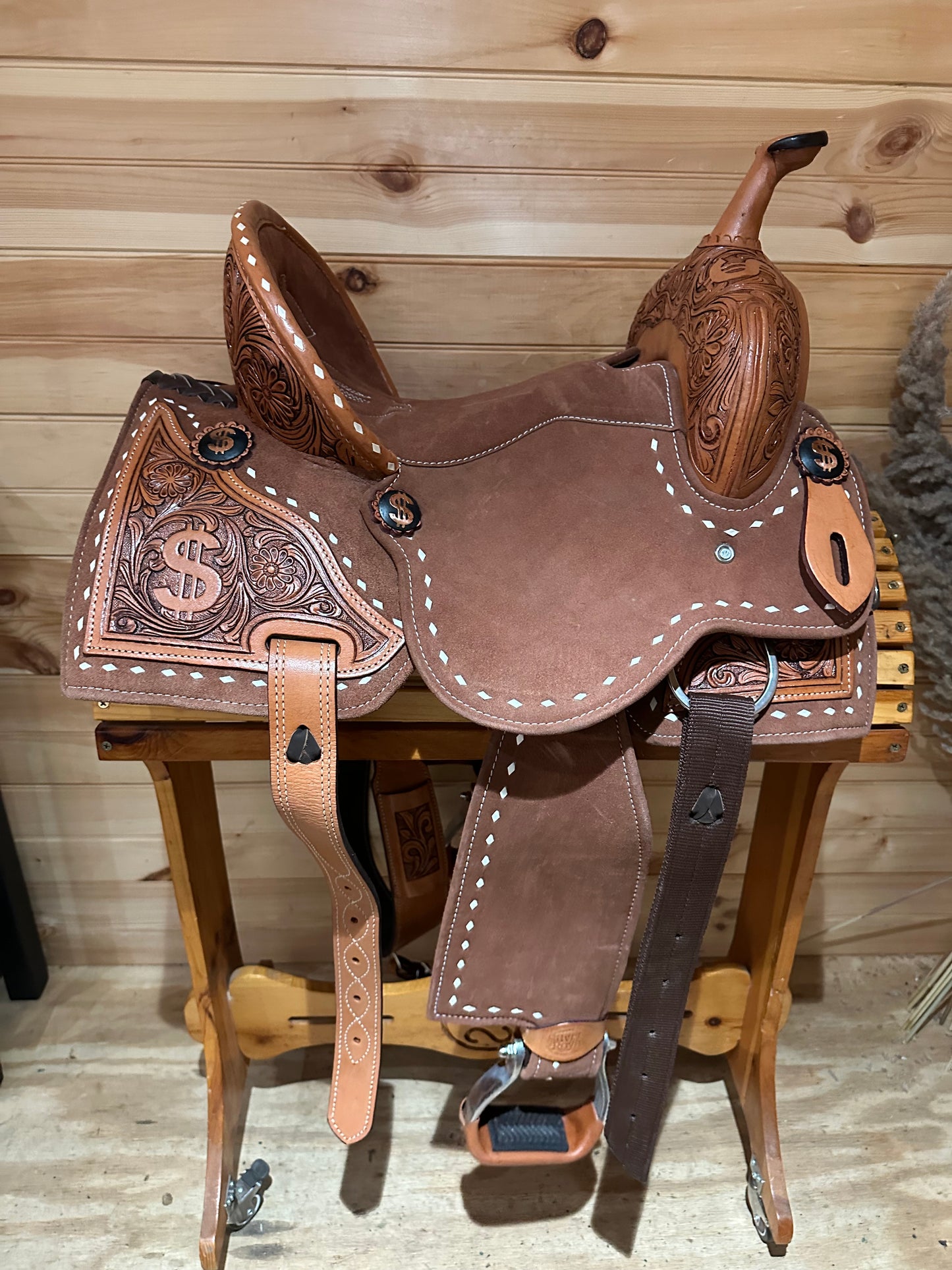 Silver Royal Ca$h Barrel Saddle