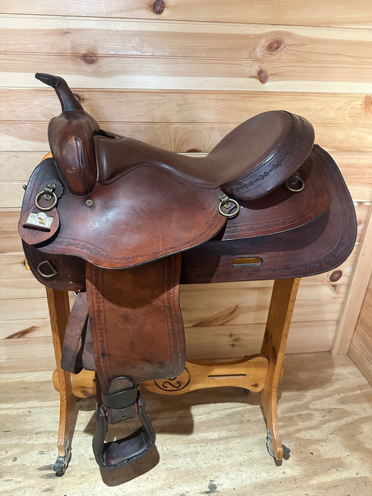 17” Big Horn Double Comfort Equi-fit Flex Western Trail Saddle Model 1656