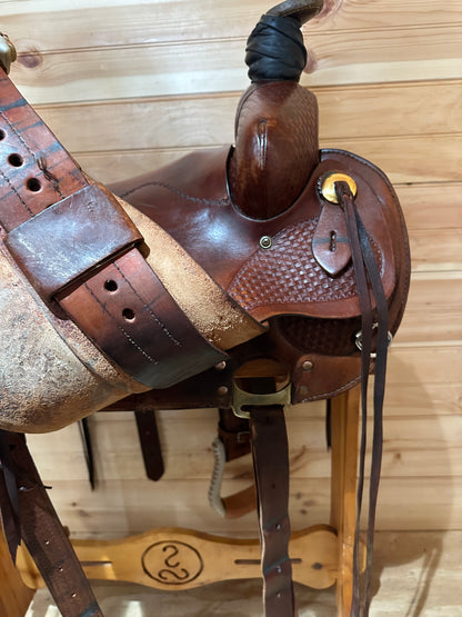 16” Tex Tan Hereford Association Ranch Roper Western Saddle