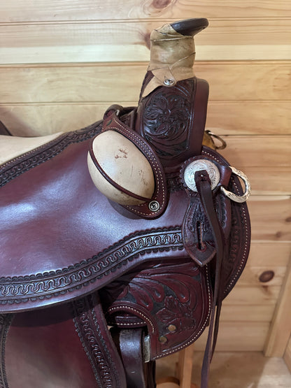 18” RW Bowman B-Light Silver Western Ranch Trail Saddle Model 9478