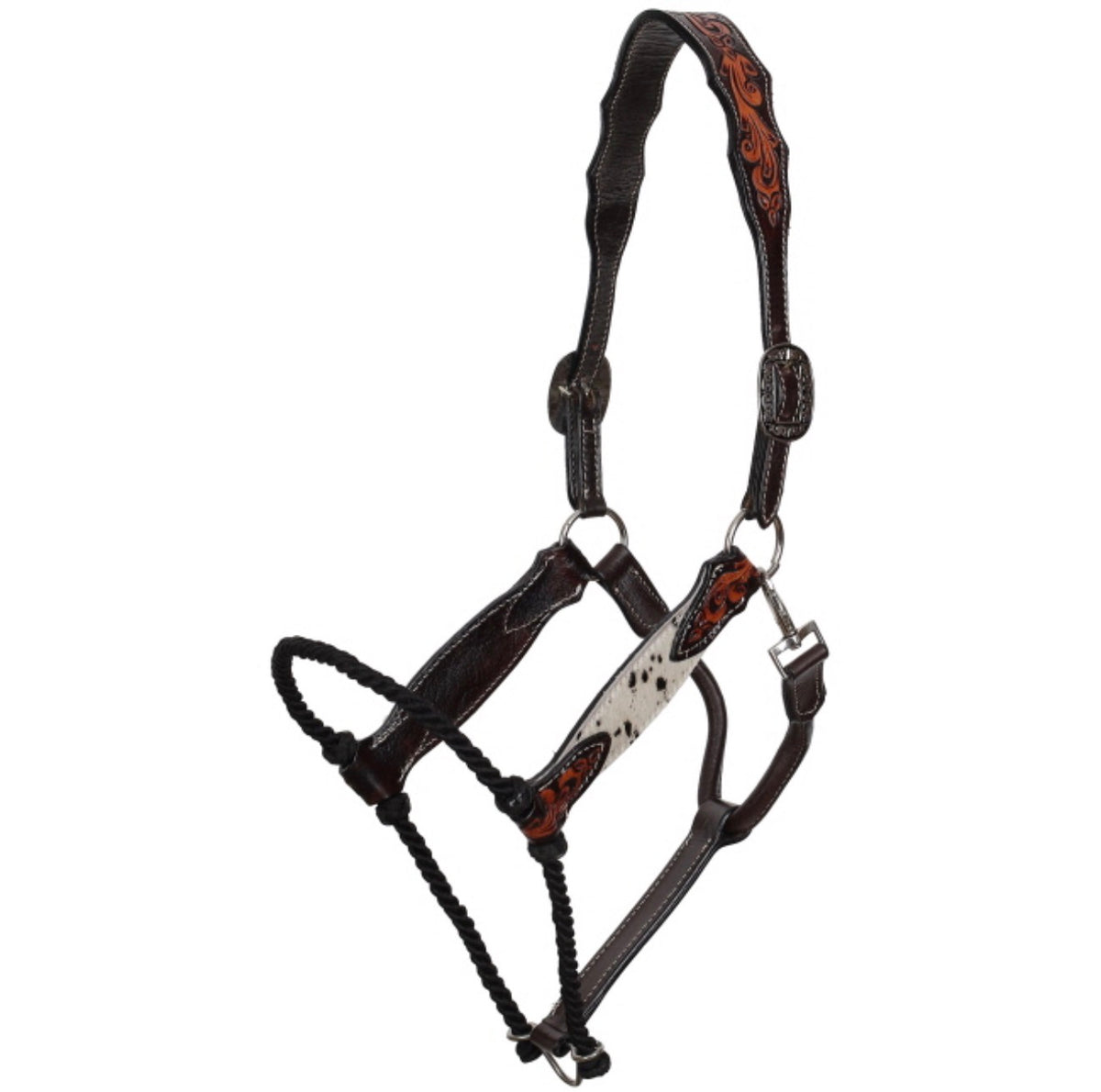 Iris Lariat Noseband Hybrid Leather Halter