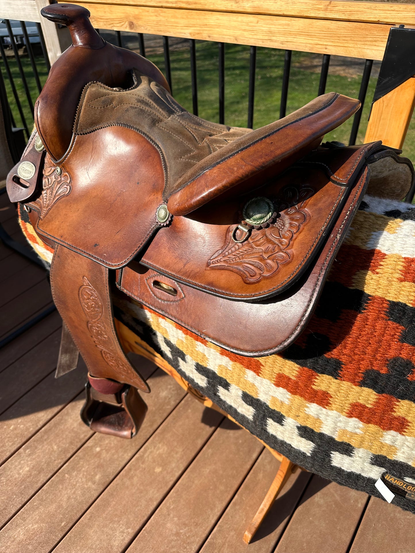 15” Crates Saddlery Western Trail Saddle Model 2133