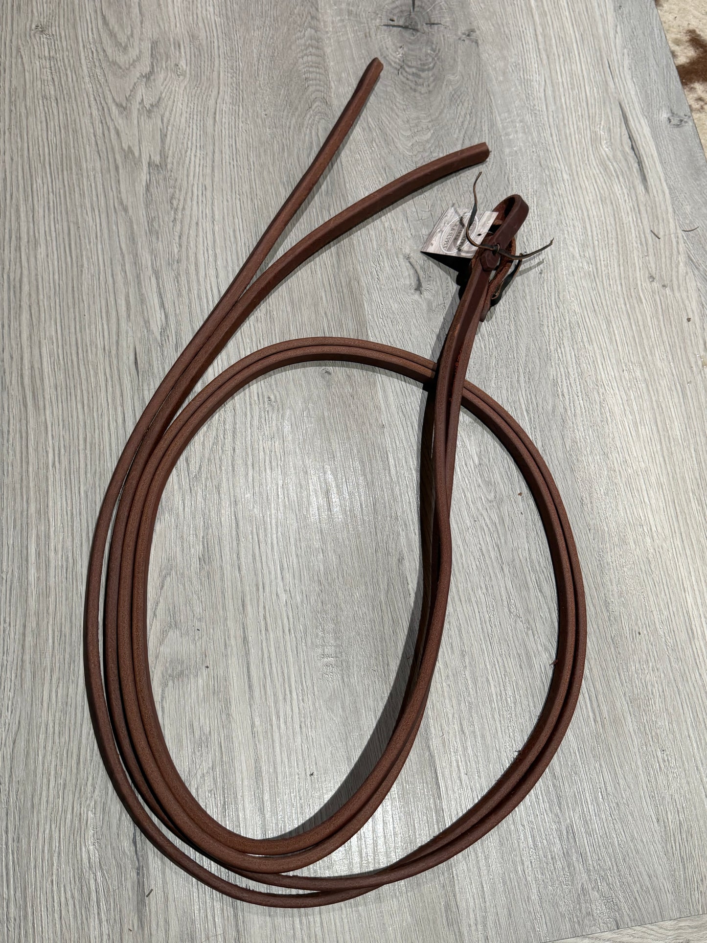 Premium 8' x 5/8" Latigo Burgundy Harness Leather Split Reins by Spur Creek