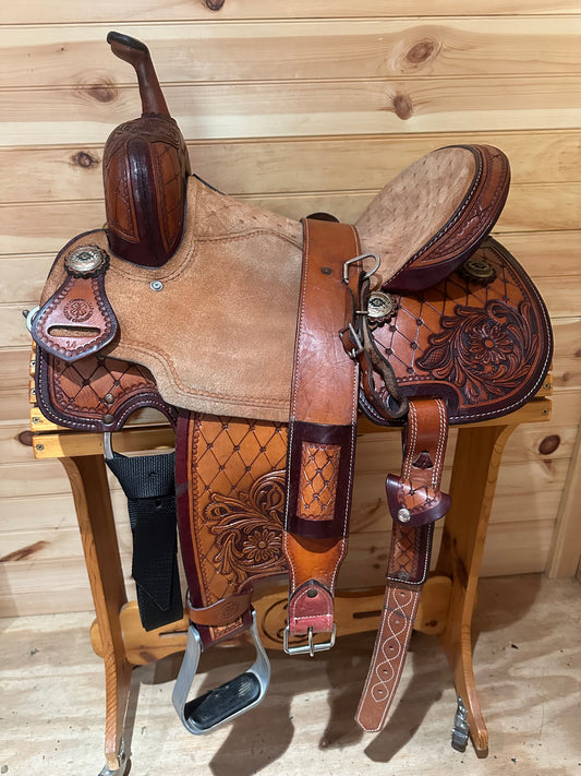 14” Cloverleaf Saddle Co. Barrel Racing Saddle