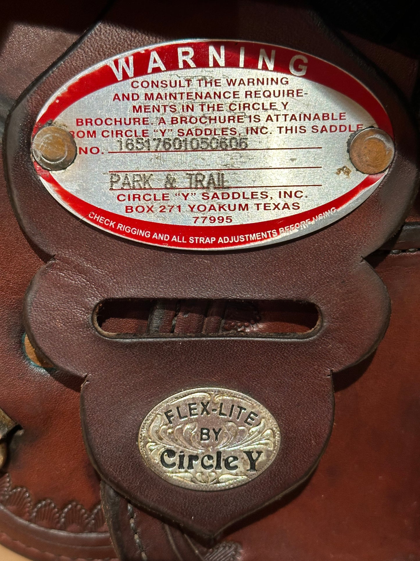 16” Circle Y Topeka Flex-Lite Western Trail Saddle Model 1651