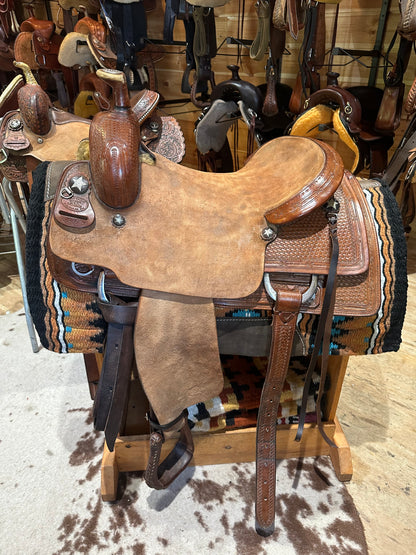 16.5” Genuine Billy Cook Basket Ranch Cutter Western Saddle Model 8965