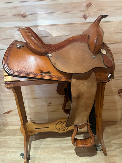 14” Circle Y Flex-Lite Barrel Racing Mounted Shooting Western Saddle Model 1540