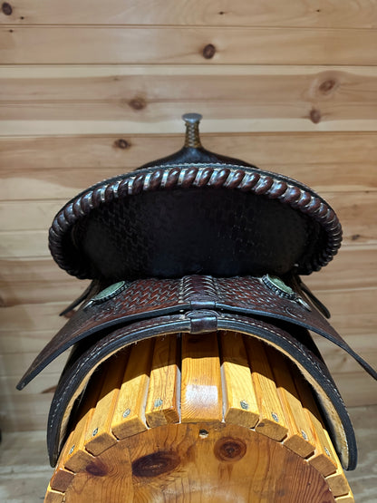 15” Basketweave Western Trail Saddle