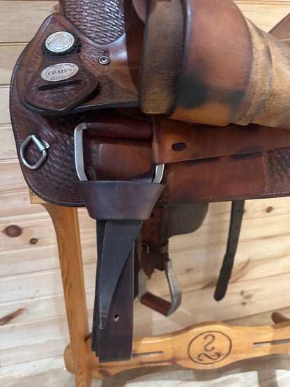 16” Crates A-Fork Slick seat Ranch Western Saddle Model 256