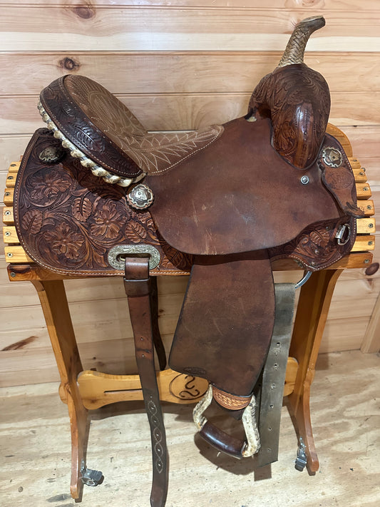 14” Billy Cook Maker Classic Barrel Racing Saddle Model Sulphur OK 2031