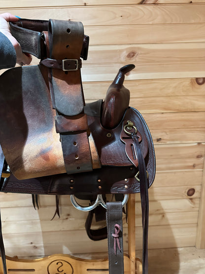 17” Big Horn Deluxe Equi-fit Flex Western Trail Saddle Model 1655