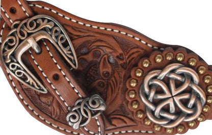 Celtic Knot Ladie's Argentina Cow Leather Spur Strap