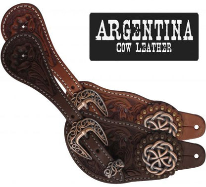 Celtic Knot Ladie's Argentina Cow Leather Spur Strap