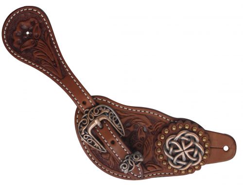 Celtic Knot Ladie's Argentina Cow Leather Spur Strap