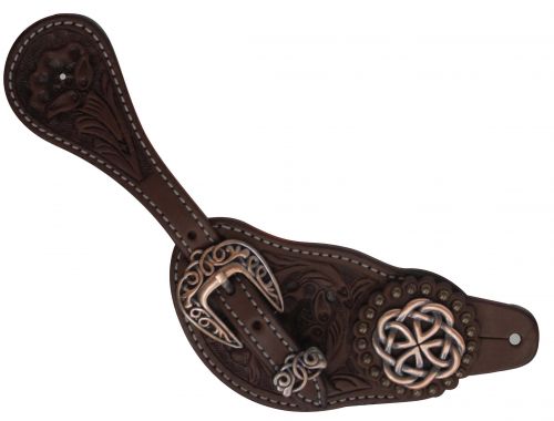 Celtic Knot Ladie's Argentina Cow Leather Spur Strap