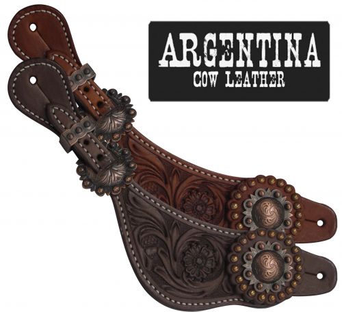Copper Concho Ladie's Argentina Cow Leather Spur Strap