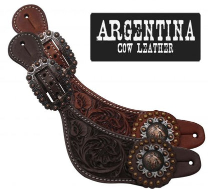 Barrel Racer Concho Ladie's Argentina Cow Leather Spur Strap