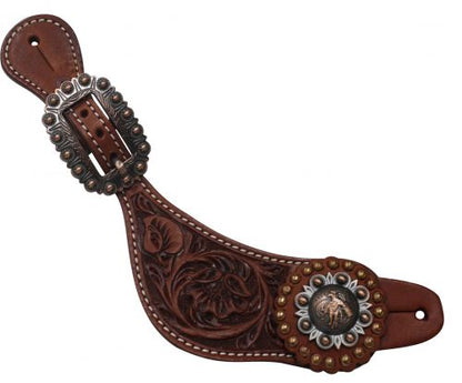 Barrel Racer Concho Ladie's Argentina Cow Leather Spur Strap