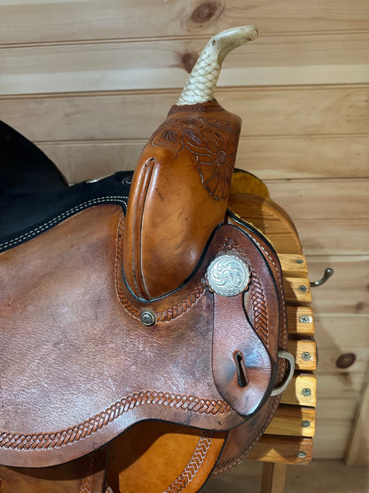 13” Rocking R Saddlery Youth Barrel Racing Saddle
